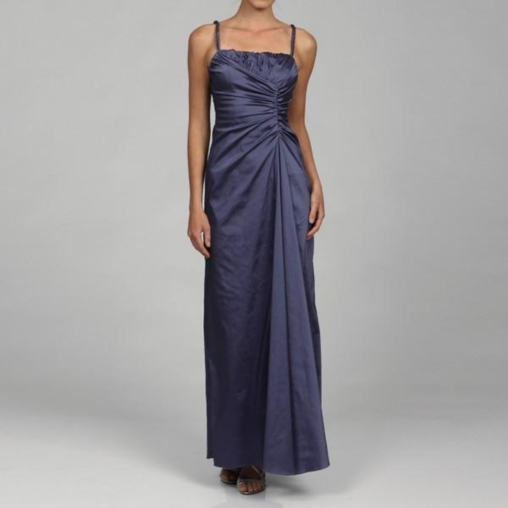 Adrianna Papell Occasions navy blue maxi length formal dress size 10
